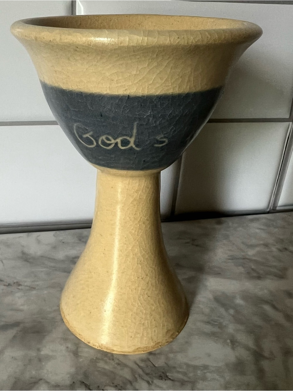 Handcrafted Studio Pottery Religious Chalice
